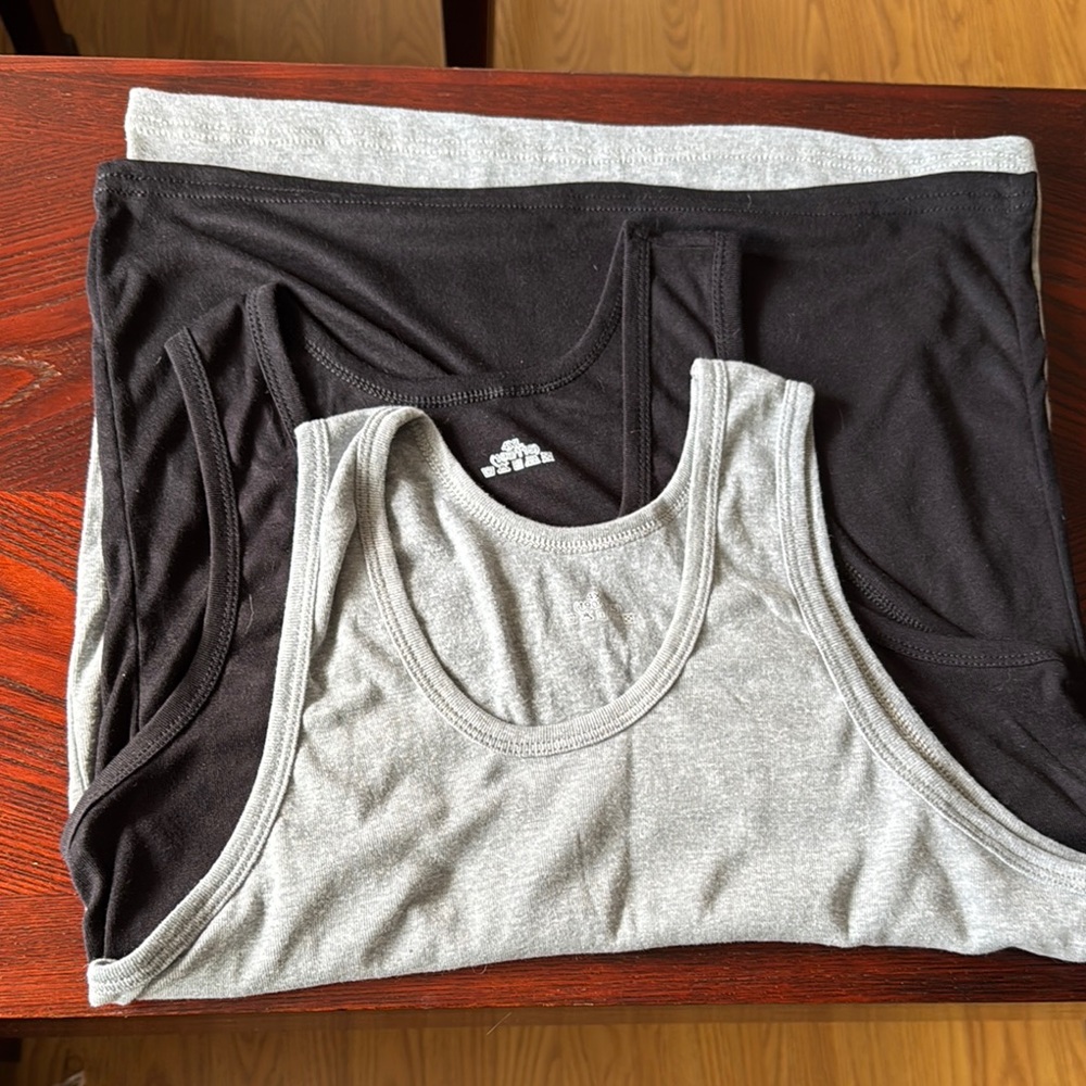 NWOT Black and Gray Tank Tops